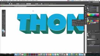 Adobe Illustrator efecto 3D texto [upl. by Ragse]