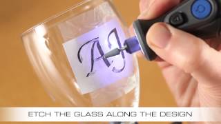 How To Etch a Wine Glass With the Dremel Micro [upl. by Ardekal933]