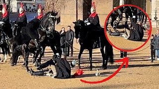 Shocking Moment Royal Guard FALLS OFF Horse [upl. by Dre]