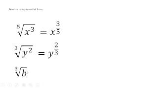 Radical to exponential form [upl. by Malca]