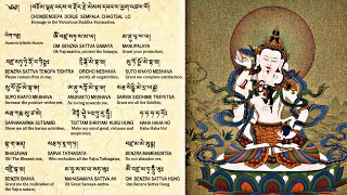 ☸The Hundred Syllables Vajrasattva Mantraརྡོ་རྗེ་སེམས་དཔའ།Dorje Sempa MantraOm Vajrasattva Samaya [upl. by Nylessoj678]