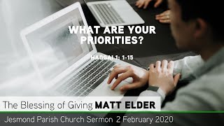 Haggai 1 115  What Are Your Priorities  Jesmond Parish  Sermon  Clayton TV [upl. by Hadwyn]