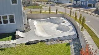 real SKATEPARK in my BACKYARD  backyard tour 2 [upl. by Nohs]