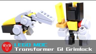 Lego MOC Transformers G1 Dinobots Mini Grimlock [upl. by Kirsten]