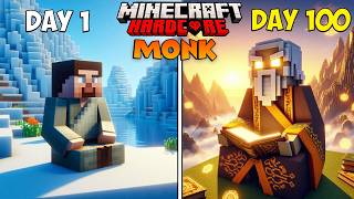 I Survived 100 Days as MONK in Minecraft [upl. by Fadden101]