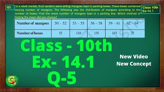 Ex 141 Q5 Class10  Statistics  Class10 Math  Class10 Ex 141 Q5  Green Board Classes [upl. by Nicol862]