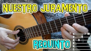 Como tocar el INTRO de NUESTRO JURAMENTO Paso a paso en guitarra [upl. by Renell]