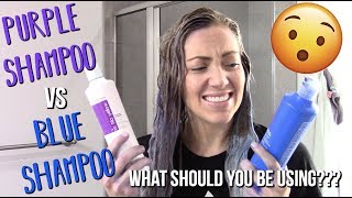 PURPLE VS BLUE SHAMPOO  FANOLA PRODUCT REVIEW [upl. by Nawram]