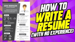 HOW TO WRITE a RESUME with NO EXPERIENCE DOWNLOAD The 5minute RESUME template [upl. by Krall]