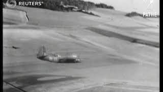 Dramatic low level flying bomber footage 1943 [upl. by Jobie]