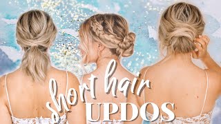 Updo Hairstyles for Short Hair  Kayley Melissa [upl. by Ocker]