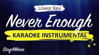 Never Enough – The Greatest Showman Karaoke Instrumental Lower Key [upl. by Flosi604]