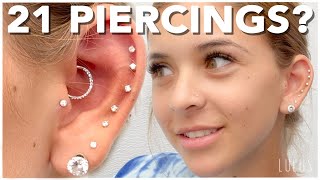 21 Piercings In ONE DAY INSANE [upl. by Sankey833]