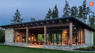 Charming Pavilion Built With Stone And Salvaged Wood [upl. by Cerell77]