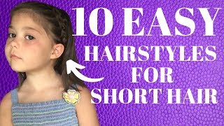 10 Easy Hairstyles for SHORT Hair [upl. by Woodward]