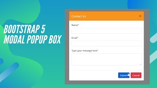 How to create a modal popup box with Bootstrap 5  HTML5 [upl. by Ritter]