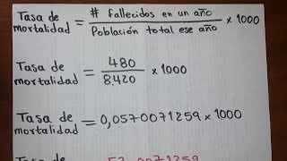 Ejercicio de Tasa de Mortalidad [upl. by Eskil]