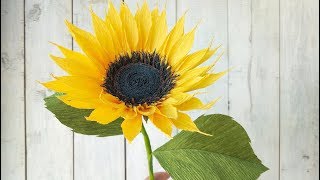 Como hacer flores de papel Girasoles Super faciles y rapidas  DIY Manualidades 22 [upl. by Eicats]