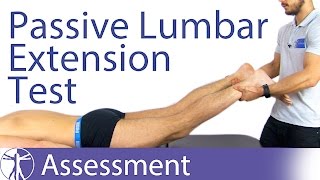 Passive Lumbar Extension Test PLET  Lumbar Instability [upl. by Kessel]