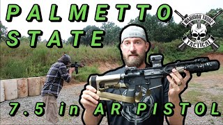 Palmetto State Armory 75 inch AR Pistol  Review  Range Time [upl. by Euqor]