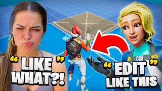 I TAUGHT MY GIRLFRIEND HOW TO EDIT FAST In Fortnite [upl. by Neela]