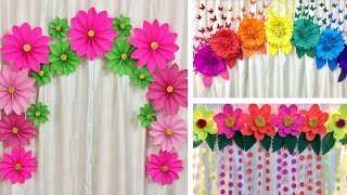 3 EASY PAPER FLOWERS DECORATION IDEAS FOR ANY OCCASION AT HOME [upl. by Notirb]