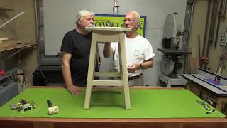 Build a Counter Stool with Angled Legs Using Dowelmax Featuring WoodWorkWebs Colin Knecht [upl. by Annaiel]