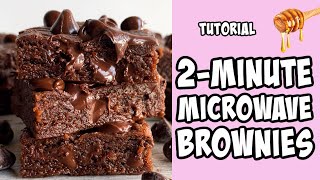 2Minute Microwave Brownies tutorial Shorts [upl. by Iluj]