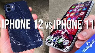 iPhone 12 vs iPhone 11 Drop Test  4x More Drop Resistant [upl. by Elleirol]