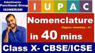 IUPAC  Nomenclature of ORGANIC Carbon amp its compound  Functional groups [upl. by Tristis995]