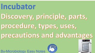 Lab Incubator discovery principle procedure types uses amp precautions [upl. by Nuahsad]