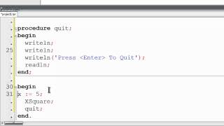 Free Pascal Program Tutorial 15  Procedures  Lazarus [upl. by Ennoira]