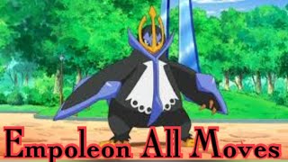 Empoleon All Attacks amp Moves Pokemon [upl. by Monti790]