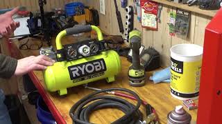 Ryobi 18V Compressor Review [upl. by Ahsikat364]