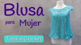 Como tejer una Blusa Top a crochet 12 [upl. by Sholom]