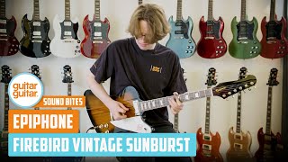 Epiphone Firebird Vintage Sunburst  NAMM 2020  SOUNDBITES [upl. by Alinoel]