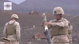 US Marines Firing M252 81mm Mortar System [upl. by Londoner510]