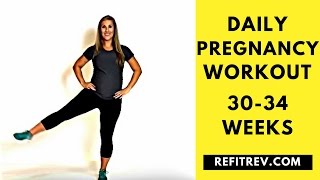 DAILY PREGNANCY WORKOUT 3034 weeks [upl. by Brett]