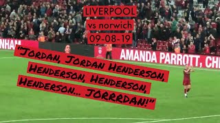 JORDAN HENDERSON SONG  LIVERPOOL VS NORWICH  ANFIELD  Liverpool FC Chants [upl. by Delamare295]