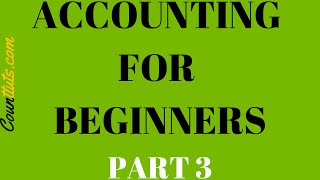 Accounting for Beginners  Part 3  General Ledger TAccounts [upl. by Pooh]