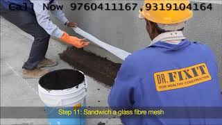 Water Proofing Treatment For Roof using Dr Fixit Roofseal [upl. by Euqinom]