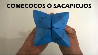 Cómo hacer un comecocos ó sacapiojos de papel  Origami Audio Español [upl. by Waldman]