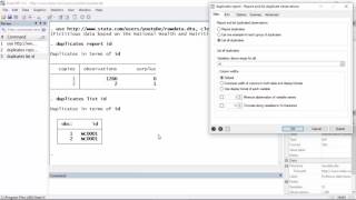 Data management How to identify and remove duplicate observations [upl. by Hershel]