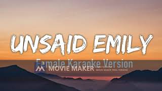 Unsaid Emily Female Karaoke [upl. by Aztiraj678]