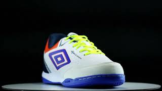 Chuteira Futsal Umbro XComfort Branco Laranja e Royal [upl. by Graces]