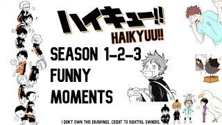 HAIKYUU ハイキュー SEASON 123 FUNNY MOMENTS ENG SUB [upl. by Jezabel]