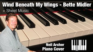 The Wind Beneath My Wings  Bette Midler  Piano Cover  Sheet Music [upl. by Allison913]