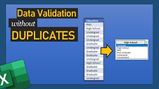 Data validation without duplicates  Excel Tricks [upl. by Blondie]