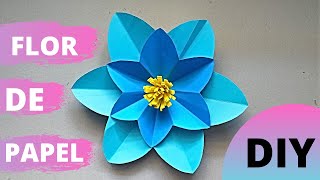 COMO HACER FLOR DE PAPEL GIGANTE FÁCIL Y RÁPIDO  HOW TO MAKE FLOWER PAPER FLOWER EASY AND FAST [upl. by Lladnarc]