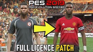 PES 2019 How to Install Official Team Names Kits Logos Leagues amp More [upl. by Irrehc]